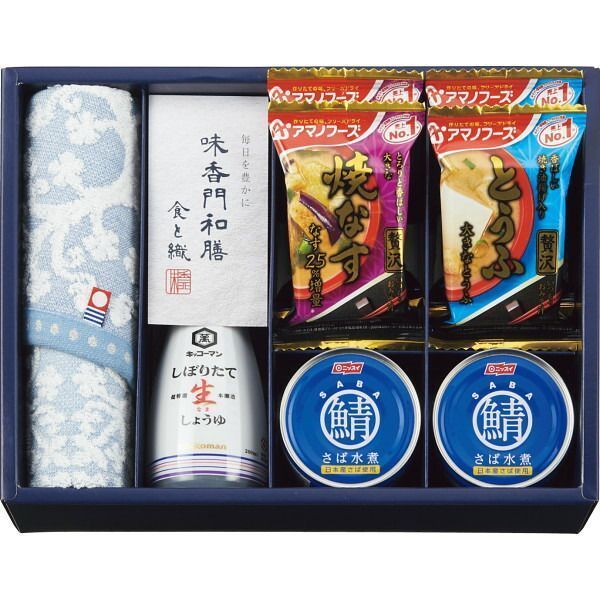 味香門和膳 みかどわぜん 食と織 266130 | 0095028 今治産 タオル ウォッシュタオル ごはんのお供 お味噌 みそ汁 インスト 生しょう 詰合せ ギフト セット お礼 お祝い 御祝 お返し 引っ越し ご挨拶 結婚内祝 見舞い 人気アイテム おすす