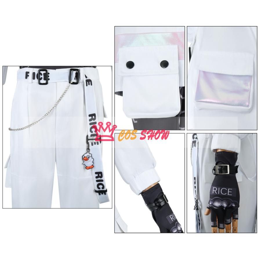 第五人格 Identity V ダックコラボ コラボ 囚人 ルカ バルサー コスプレ衣装 ホワイト cosplay仮装 日常服 イベント クリスマス ハロウィン WWW_TRAVELLANDINDIA_COM