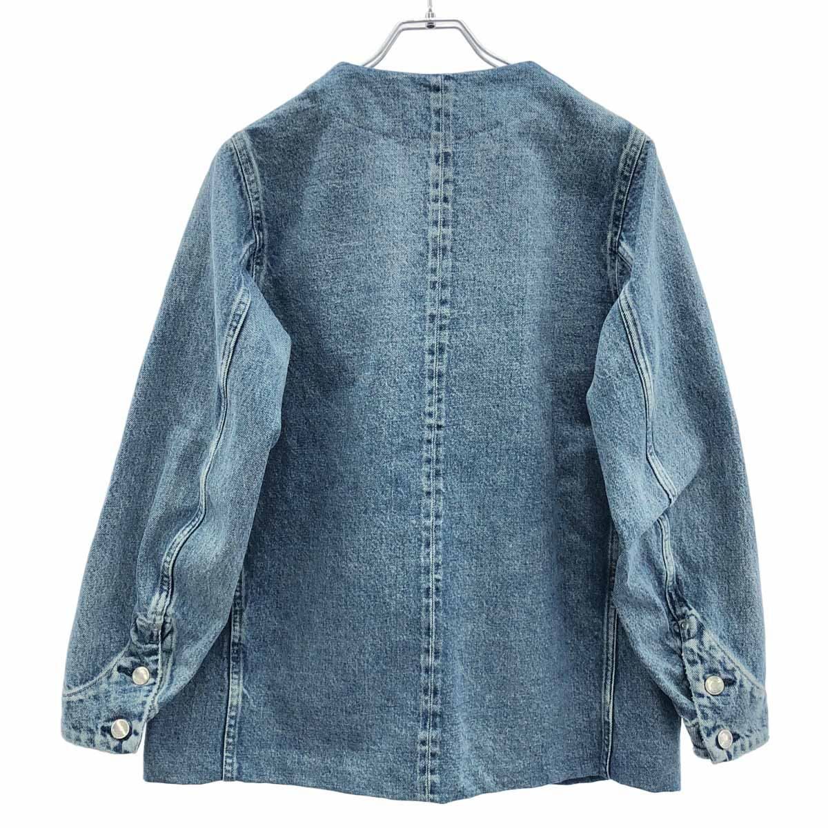 TANAKA タナカ NO COLLAR JEAN JACKET ノーカラーデニムジャケット ST