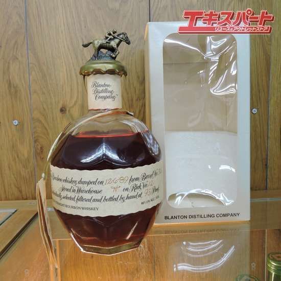 未開封品 KENTUCKY STRAIGHT BOURBON WHISKEY BLANTON 1989.6.12 750ml 93PROOF ケンタッキーバーボン ブラントン シングルバレル 1989年詰 750ml 46.5度 エキスパート藤沢辻堂店