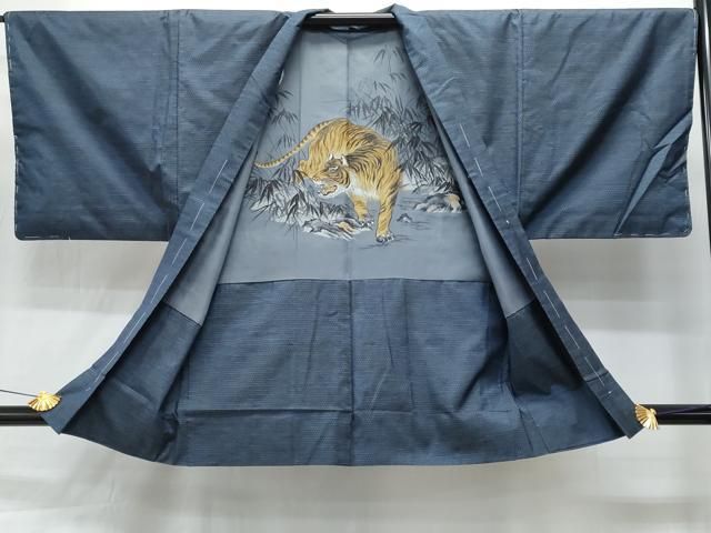 平和屋着物○男性 本場大島紬 アンサンブル 120亀甲 総詰め 正絹 逸品