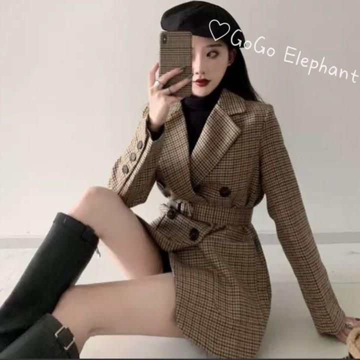 レトロ♡チェック柄 英国風 ♪ジャケット コート チェック柄