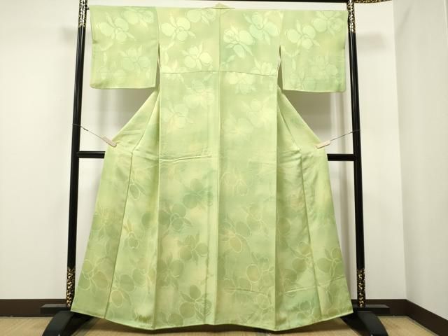 平和屋着物○上質な小紋 地紋起こし 立波地紋 暈し染め 正絹 逸品