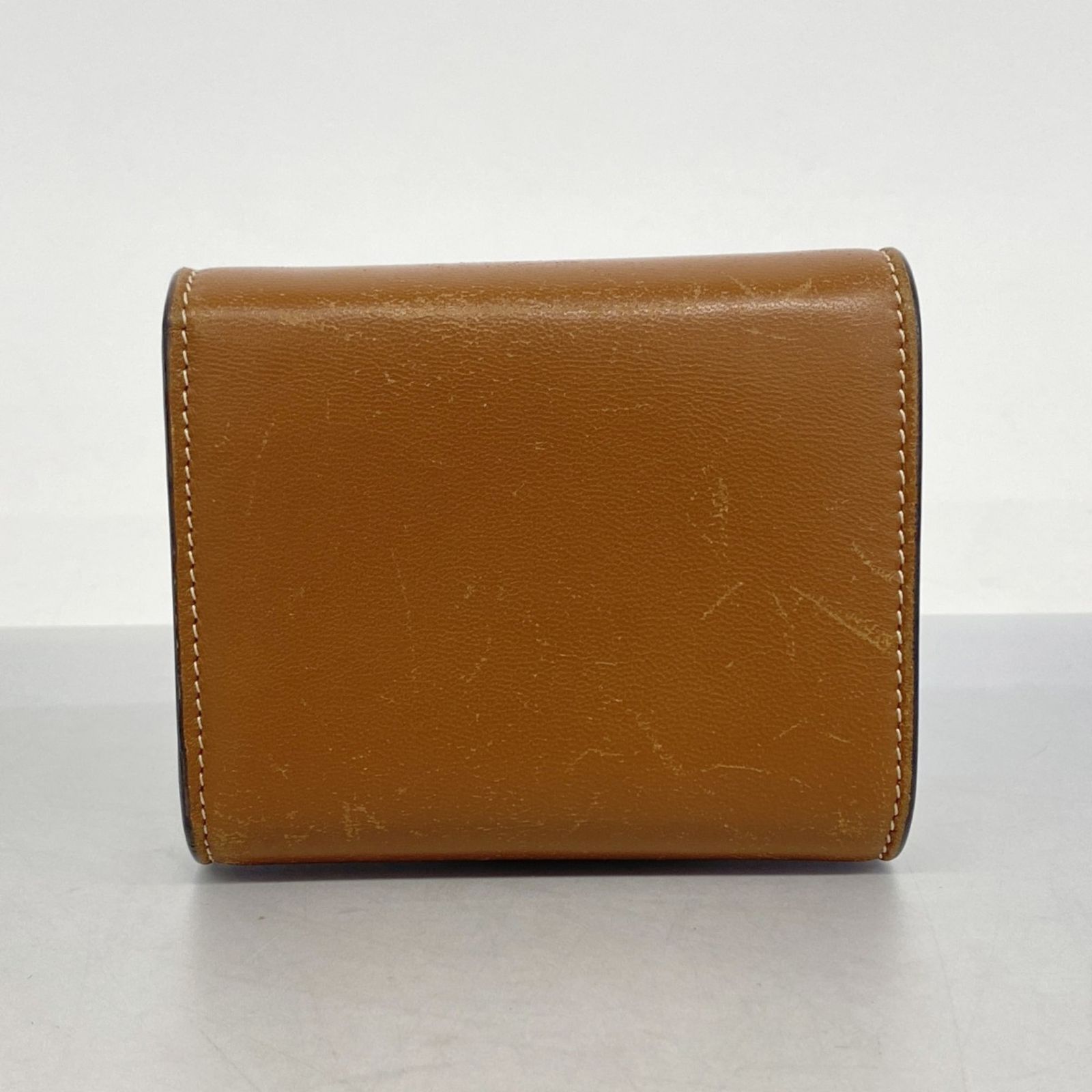 美品 セリーヌCELINE レザー トリオンフ 三つ折り財布 F・DS1293. セリーヌ(Celine) セリーヌ 三つ折り財布 トリオンフ レザー