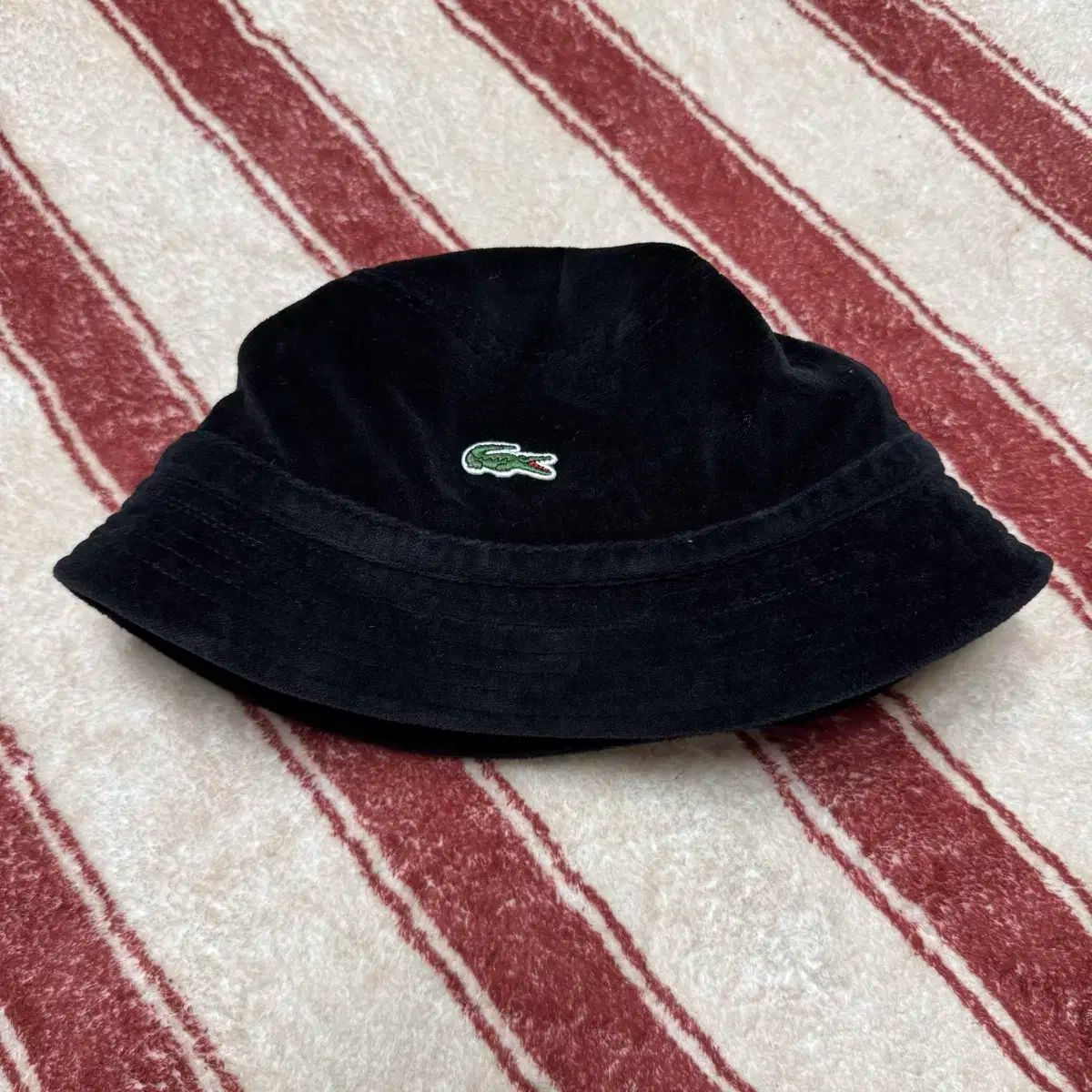 Supreme シュプリーム x LACOSTE ラコステ ベルバット バケットハット ブラック L