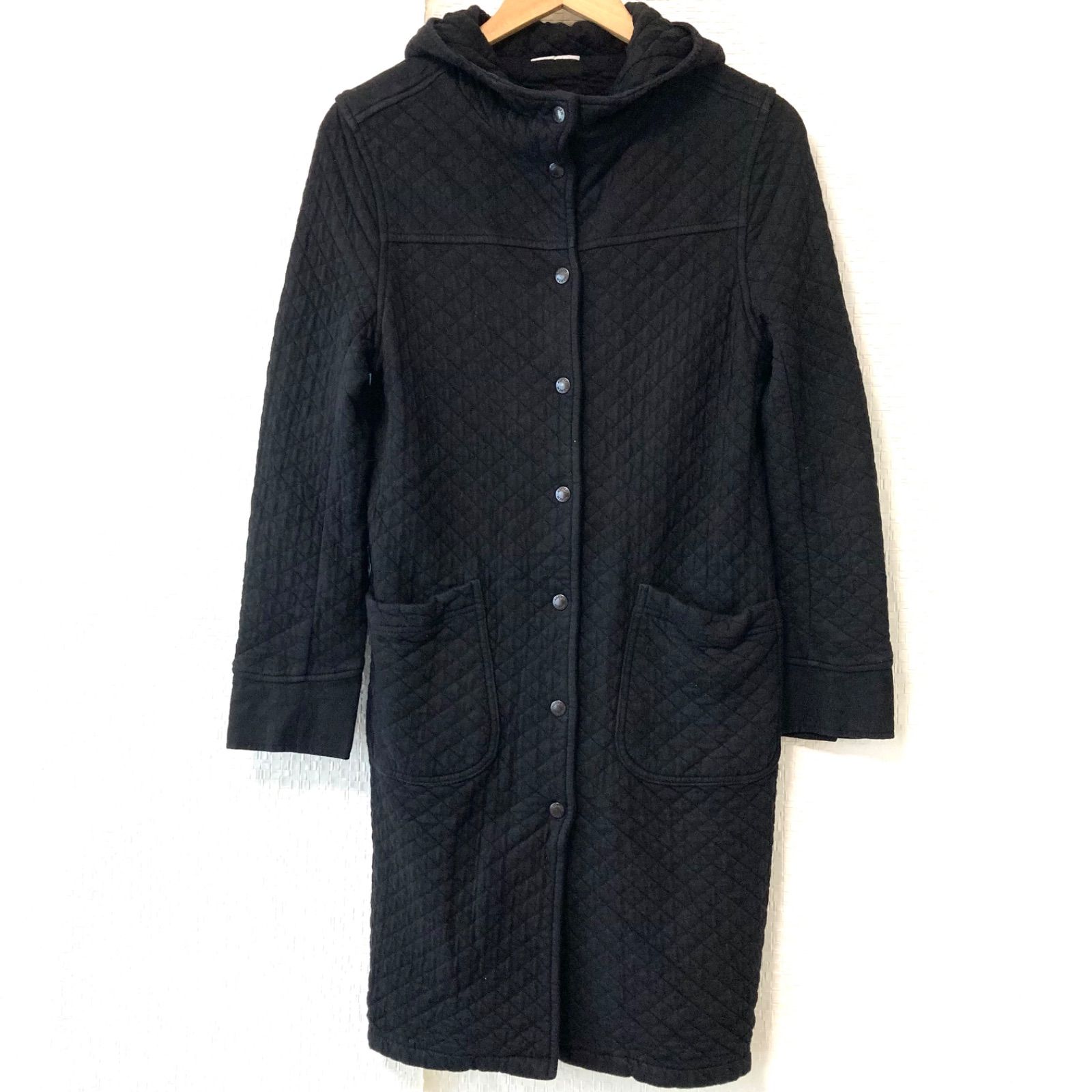 フランス製◎ 状態良好！【ARMEN】アーメン COTTON QUILT HOODED COAT コットン キルティング フードコート ロング丈 上品  上質 高級 ブラック 黒 レディース 女性／M12781UU - メルカリ