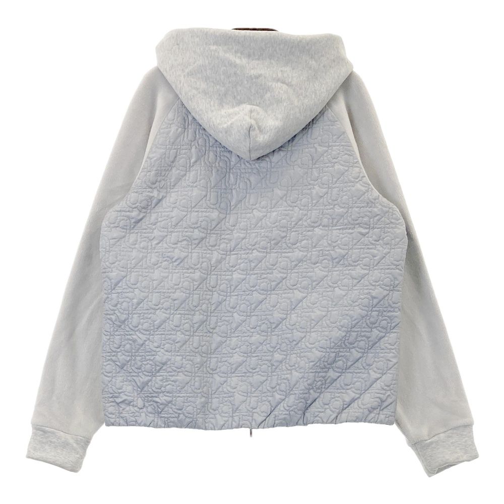 サイズ L AND PER SE アンパスィ 切替 中綿 ジップパーカー ロゴ刺繍 総柄 グレー系 240101504535 ゴルフウェア レディース ストスト