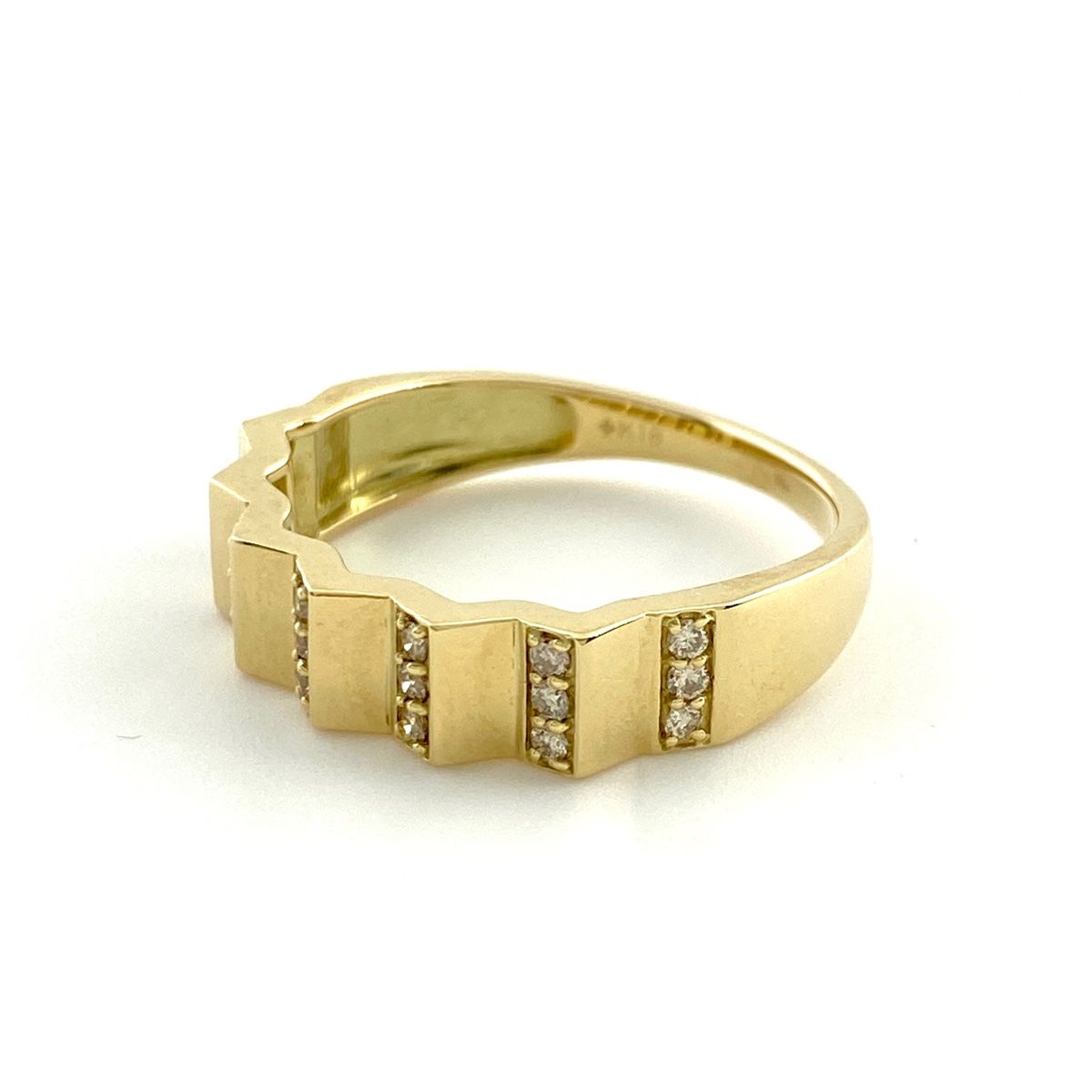 GSTV メレダイヤ デザインリング YG イエローゴールド 指輪 リング  