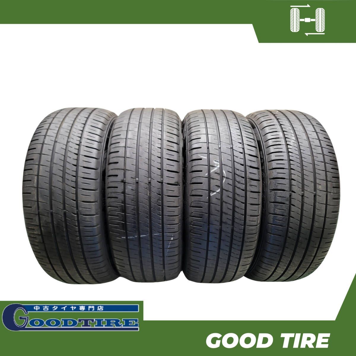 225|55R17 ダンロップ ENASAVE EC204 2025年製 夏用 4本セット 7.5分山 タイヤ タイヤ アルファード フーガ フォレスター 6863