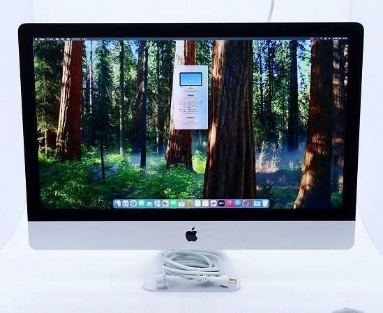 Apple iMac 27インチ Retina 5K 2019 Core i5-8500 3GHz 16GB 1TB HDD 28GB Radeon Pro 570X macOS Sequoia