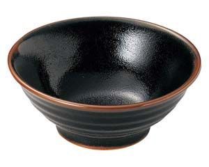 和食器 ストア ユ438-308 柚子天目 6.5そば丼 柚子天目 | 和陶