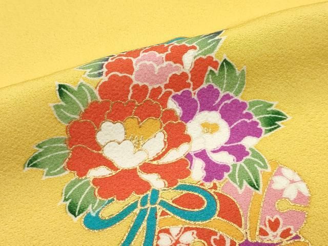 平和屋本店□極上 小振袖 草花鈴文 金彩 逸品 CZAA2102s5 - メルカリ