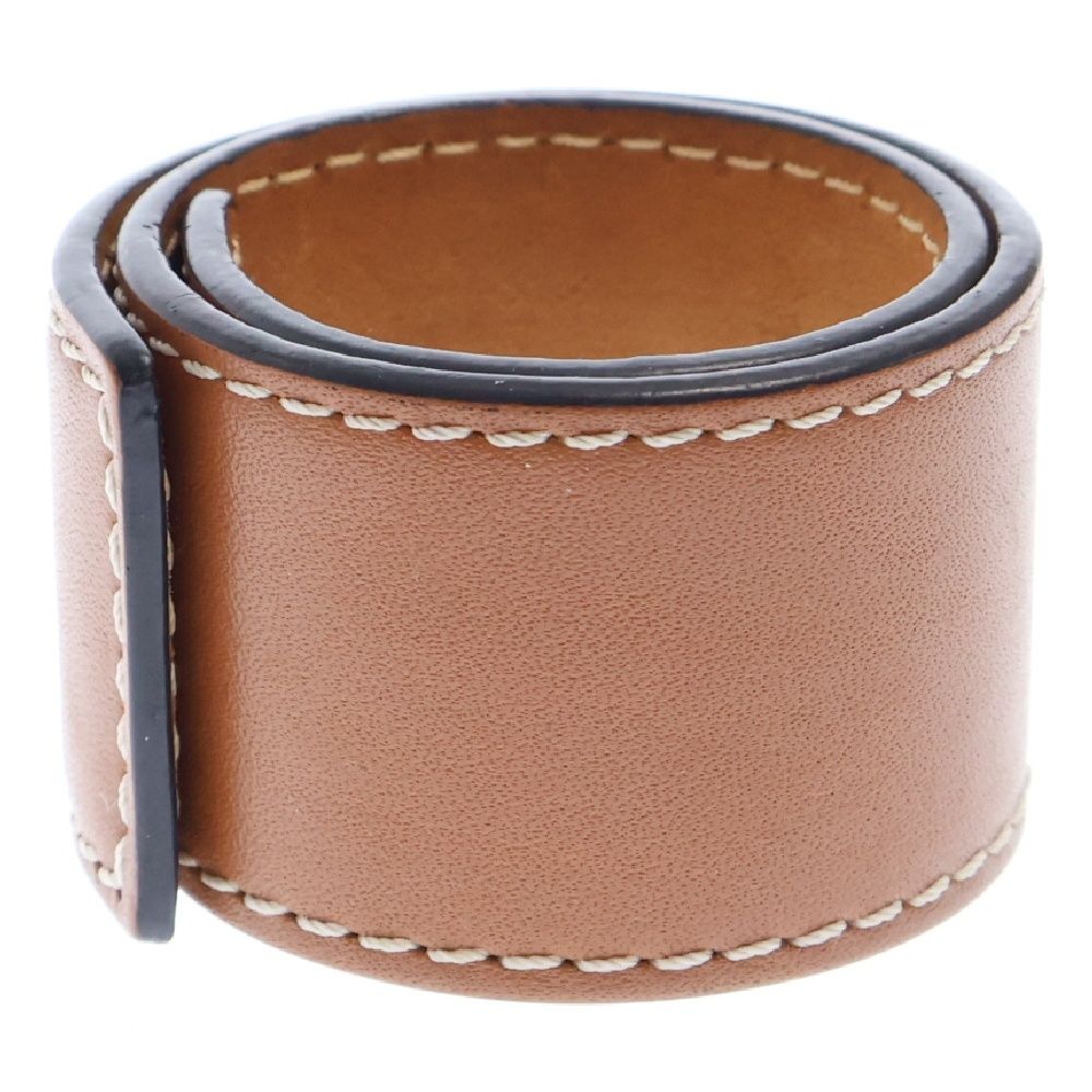 LOEWE ロエベ アナグラム レザー ブレスレット ブラウン LOEWE (ロエベ) アナグラム スラップ レザーブレスレット ブラウン