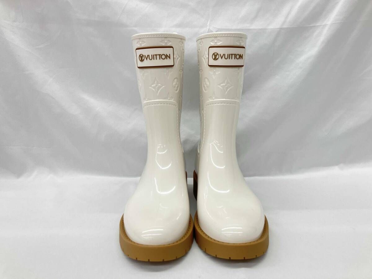 LOUIS VUITTONルイヴィトン|レインブーツ|ドロップスライン|オフホワイト|サイズ38 約25㎝ | WWW_WOWDIGSITE_COM