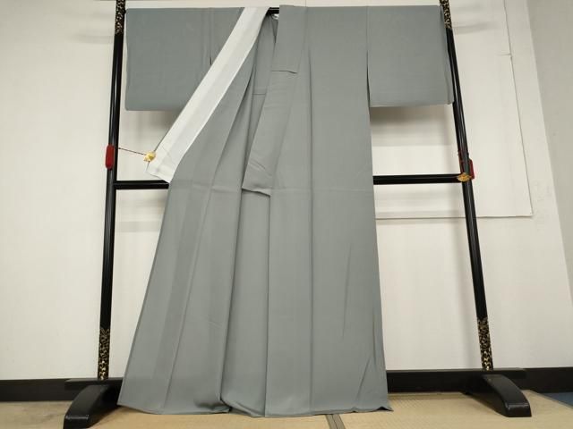 平和屋着物 夏物 色無地 絽 灰色 正絹 AABA6821st