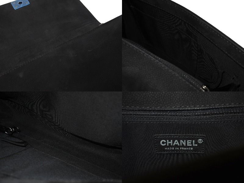 CHANEL シャネル ボーイシャネル ラージチェーンショルダー 18番台 キャビアスキン アンティークブラック 美品 中古 66576 CHANEL - CHANEL シャネル ボーイシャネル ラージチェーンショルダー