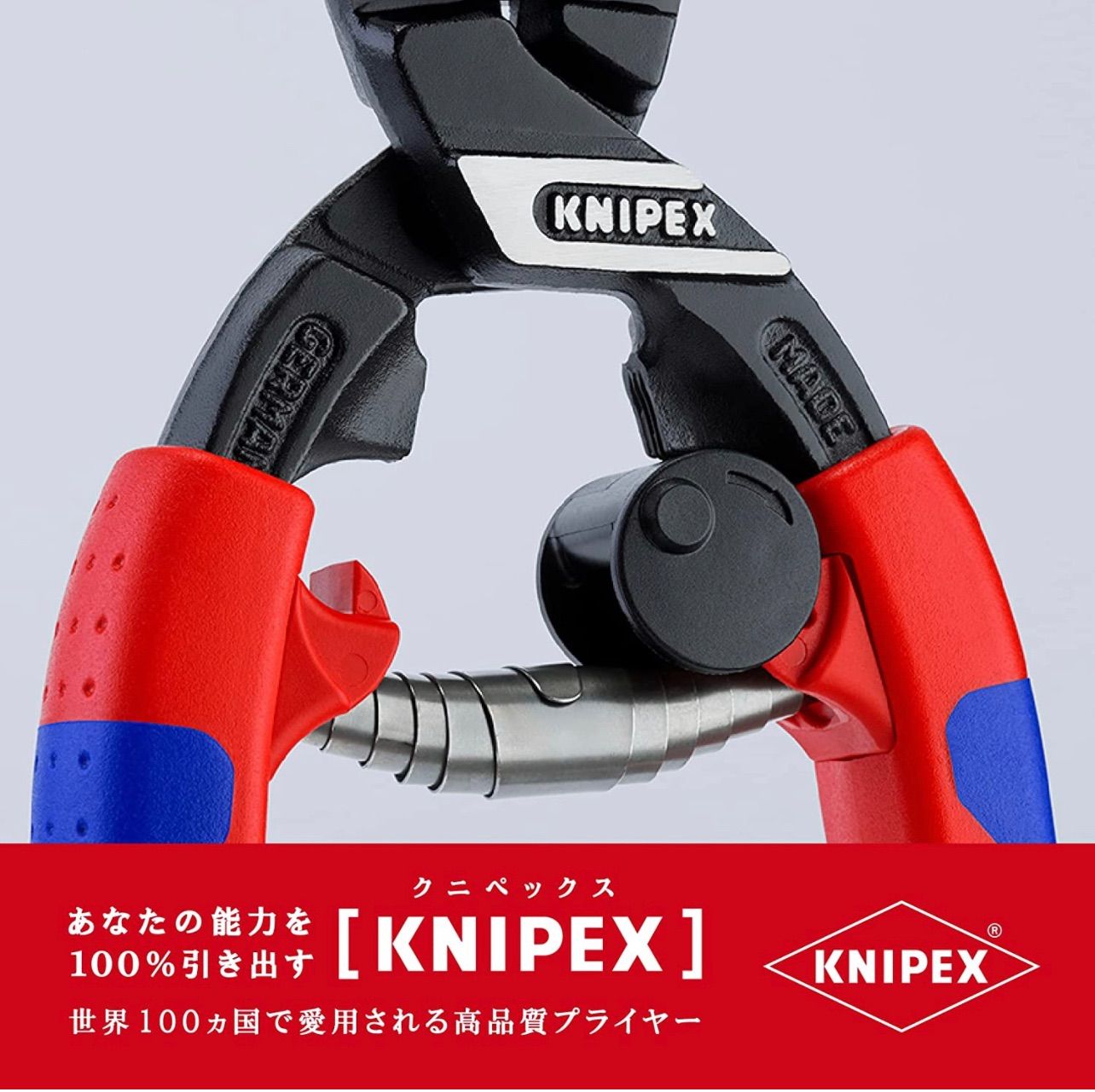 KNIPEX 200mm ミニクリッパー(強力型/スプリング付) 7132200 KNIPEX クニペックス ミニカッター 200mm ミニクリッパー（強力型