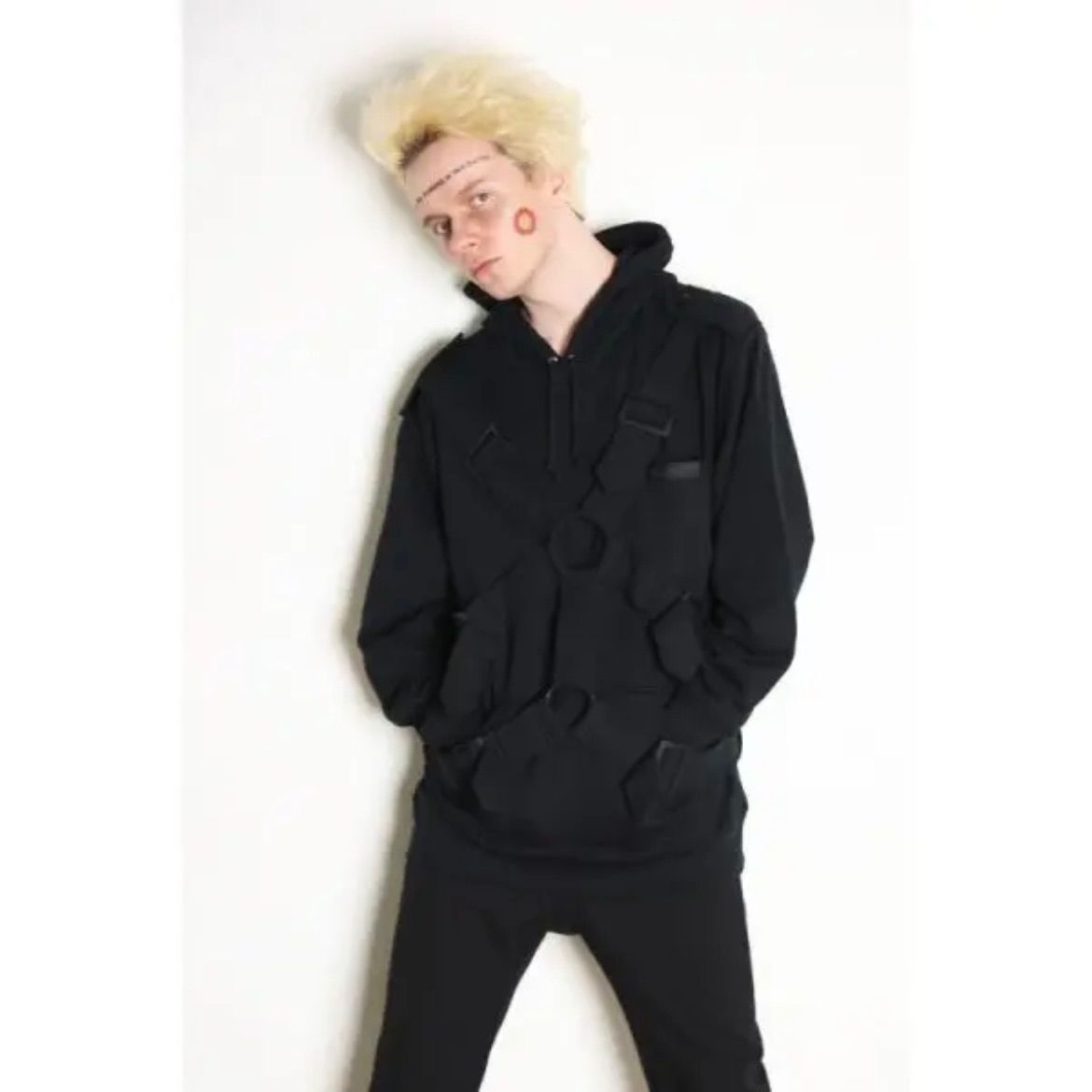 original john PARACHUTE HOODIE BLACK XLのみ パンク