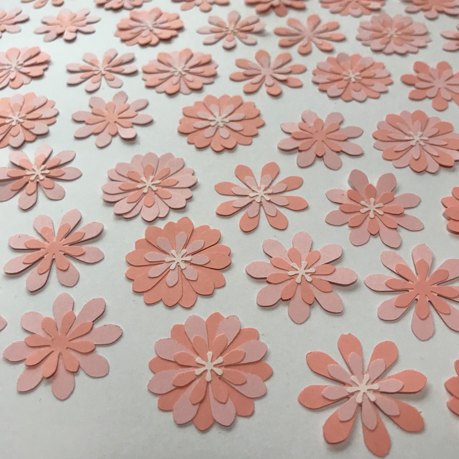 ピンク花束ブーケクラフトパンチアルバム素材寄せ書き色紙退職卒業