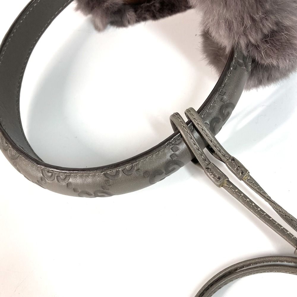 GUCCI グッチ イヤーマフ GG イヤーマフラー 245929 レザー - メルカリ