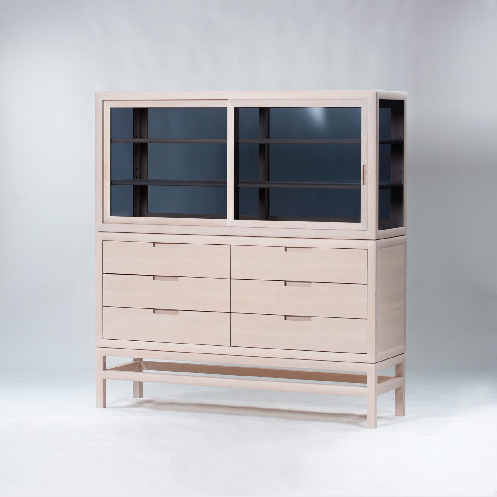 キャビネット タイムアンドスタイル Time&Style edition Silent Drawer Cabinet w160 オーク材 スノーホワイト 日本製 リビング収納 キッチン収納 収納家具 ナチュラルモダン 北欧モダン 定価170万◆配送エリア限定◆