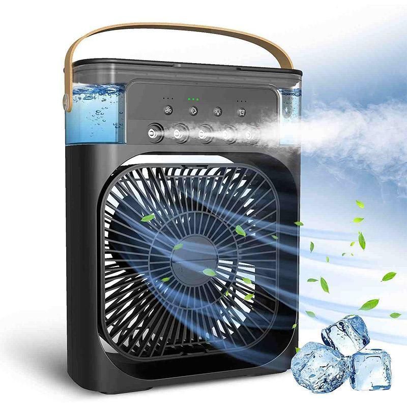扇風機 卓上扇風機 小型加湿器 角度調整 静音 充電式 600ml 3
