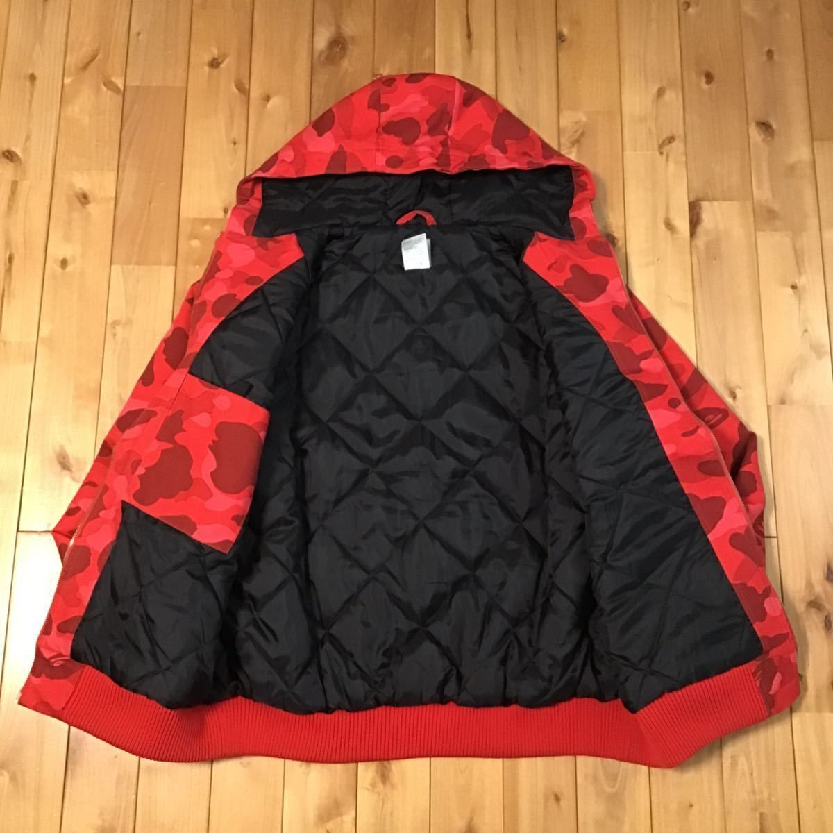 ☆XL☆ Carhartt × BAPE 中綿フード ジャケット Red camo a bathing 