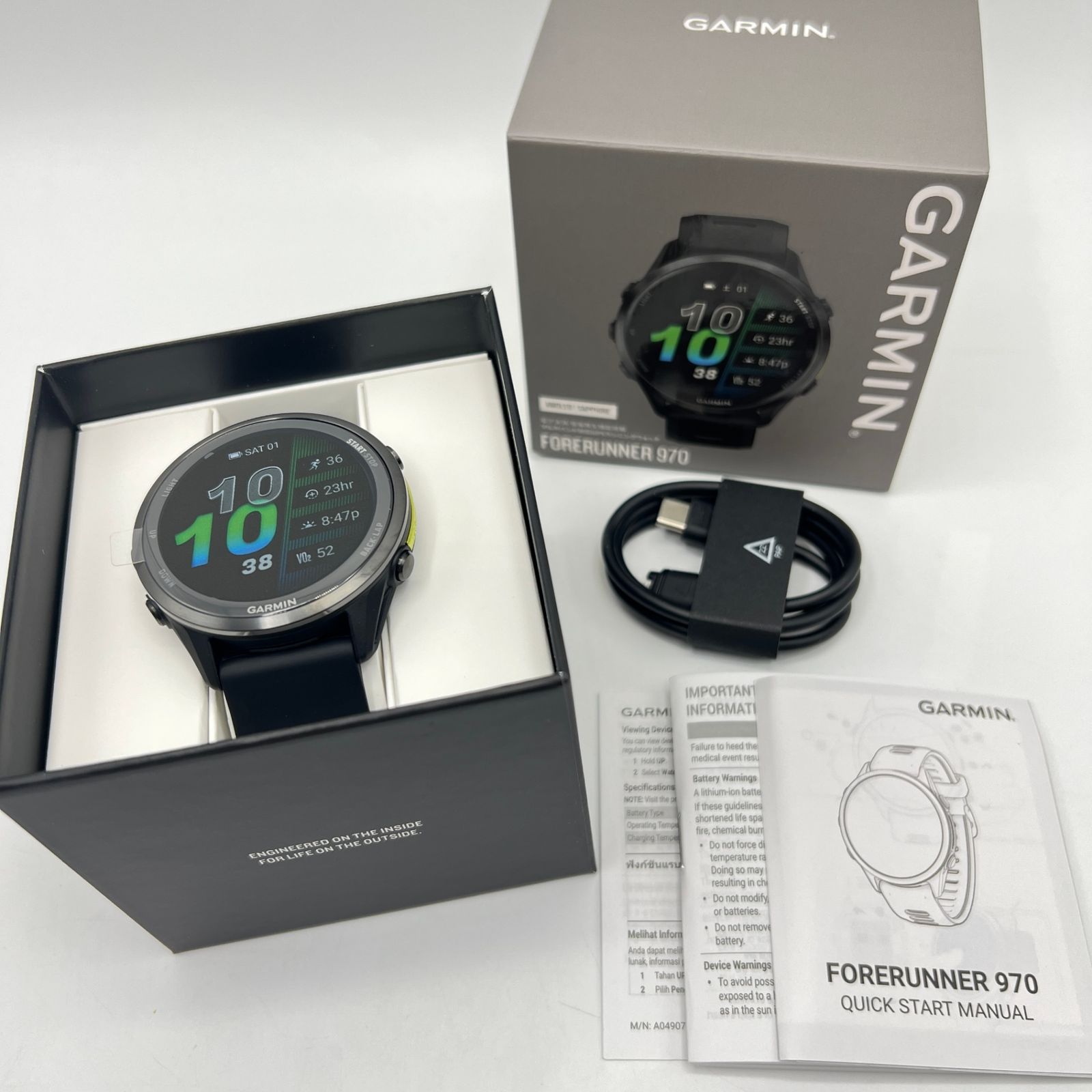 新品】GARMIN Forerunner 970 Black - メルカリ