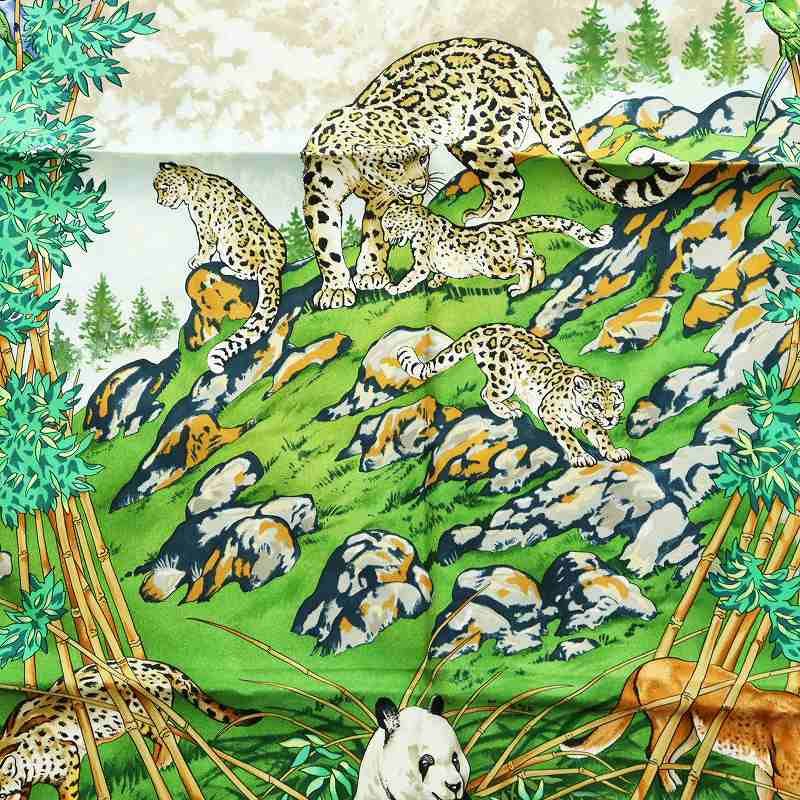 エルメス HERMES SICHUAN 四川省 カレ90 大判スカーフ ストール ロゴ