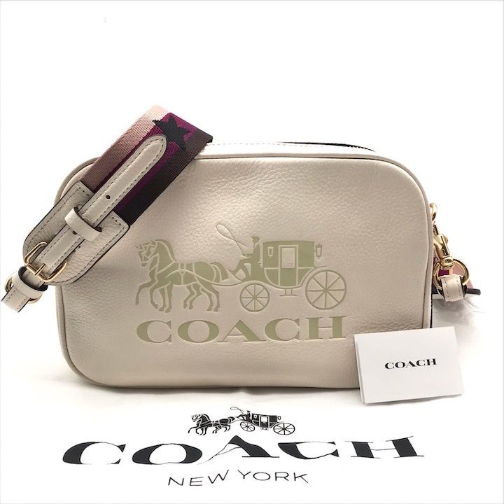 未使用 COACH コーチ レザー ロゴ ショルダー バッグ レディース