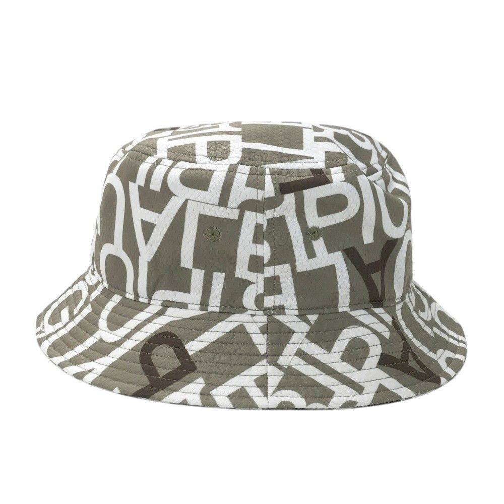 1PIU1UGUALE3 GOLF バケットハット ロゴ 総柄 ベージュ系 F 240101524034 ゴルフウェア ストスト