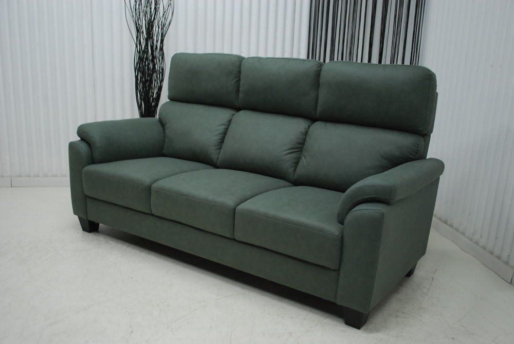 アウトレット 現品限り 一部 大 アウトレット ３人掛け ソファー ハイバッグ グリーン ファブリック 北欧調モダン 240327-マイロン3p