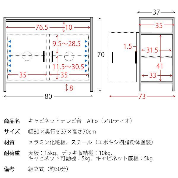 キャビネット付き