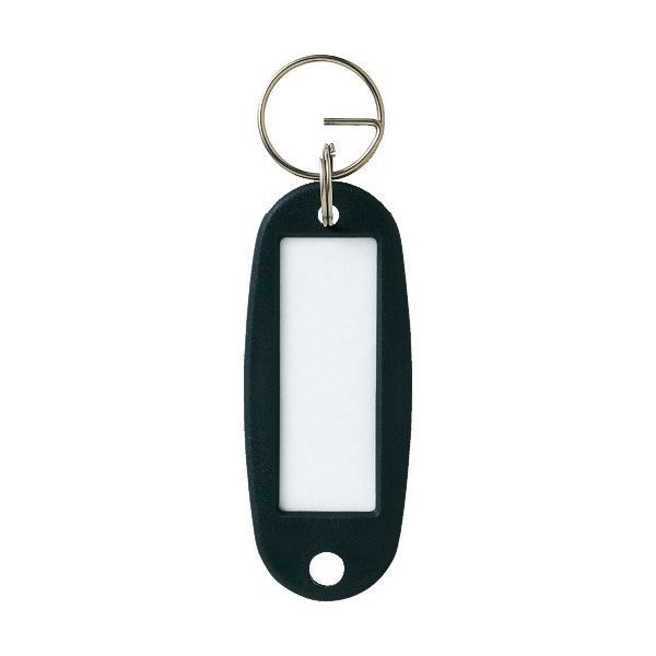 まとめ オープン工業 キーホルダー名札 ハードタイプ 黒 KH-50-10-BK 1袋 10枚