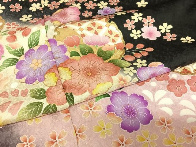 平和屋着物□豪華振袖 駒刺繍 総刺繍 花籠文 暈し染め