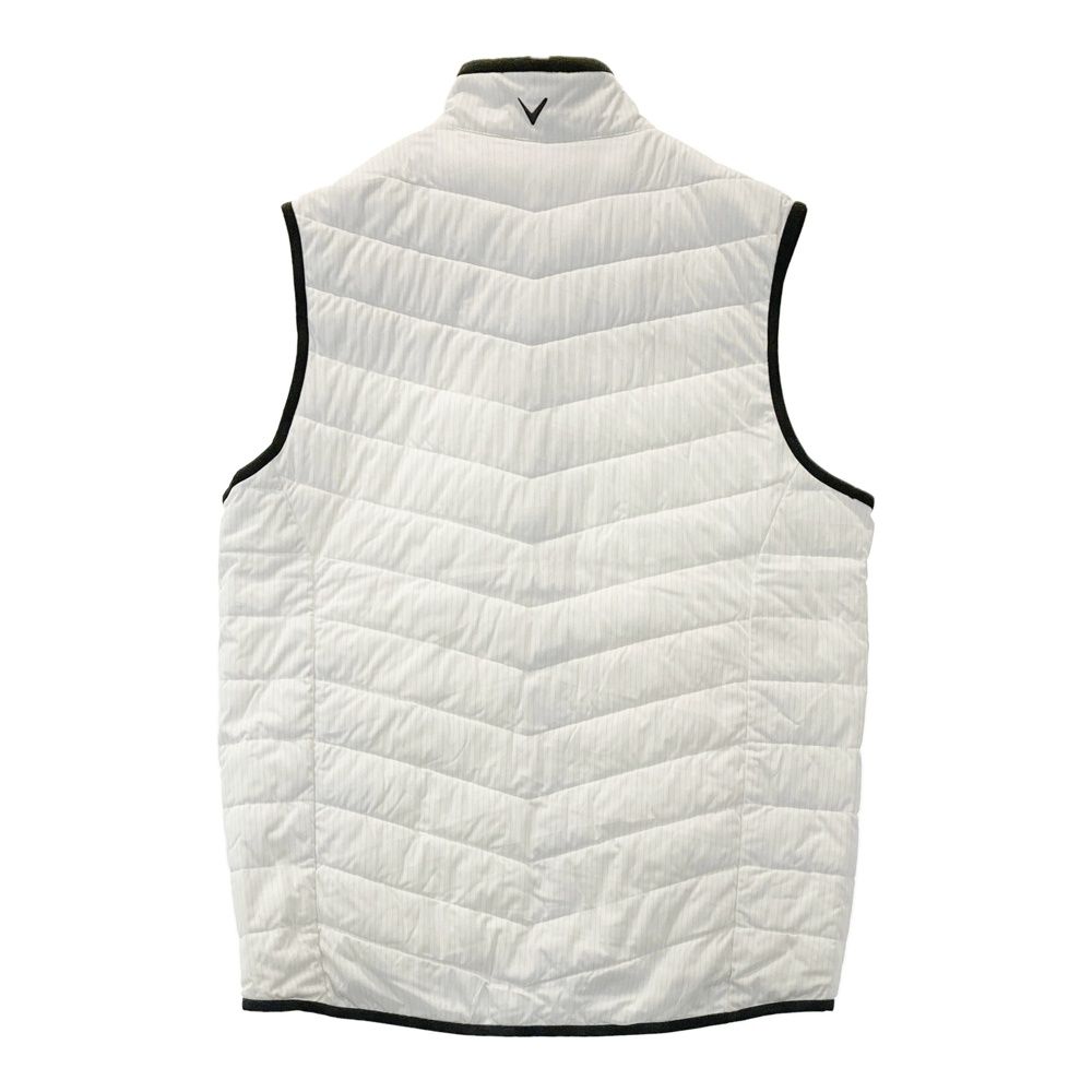 サイズ L CALLAWAY キャロウェイ 中綿ベスト ストライプ柄 ホワイト系 240101390774 ゴルフウェア メンズ ストスト
