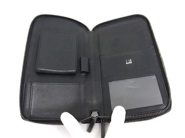 【未使用保管品】ダンヒル 長財布 ロゴプレート ラウンドジップ レザー 黒 セール】【DUNHILL/ダンヒル】シグネチャーコレクション