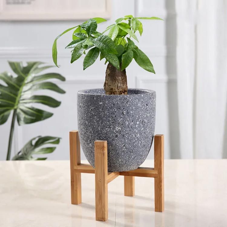 2色 ブナ 丸脚 フラワースタンド 鉢台 室内 木製 フラワーポット