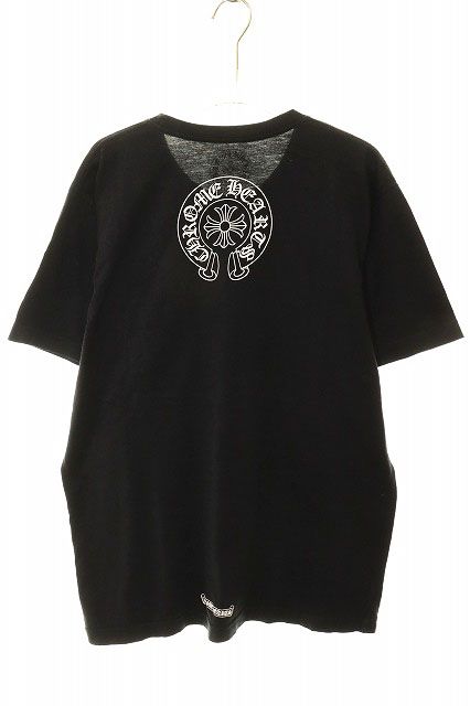 クロムハーツ CHROME HEARTS NECK LOGO S S TEE BLACK L 2212-304-0798 クルーネック ロゴ プリント ホースシュー Tシャツ 半袖 ブラック ブランド古着ベクトル AA 251014