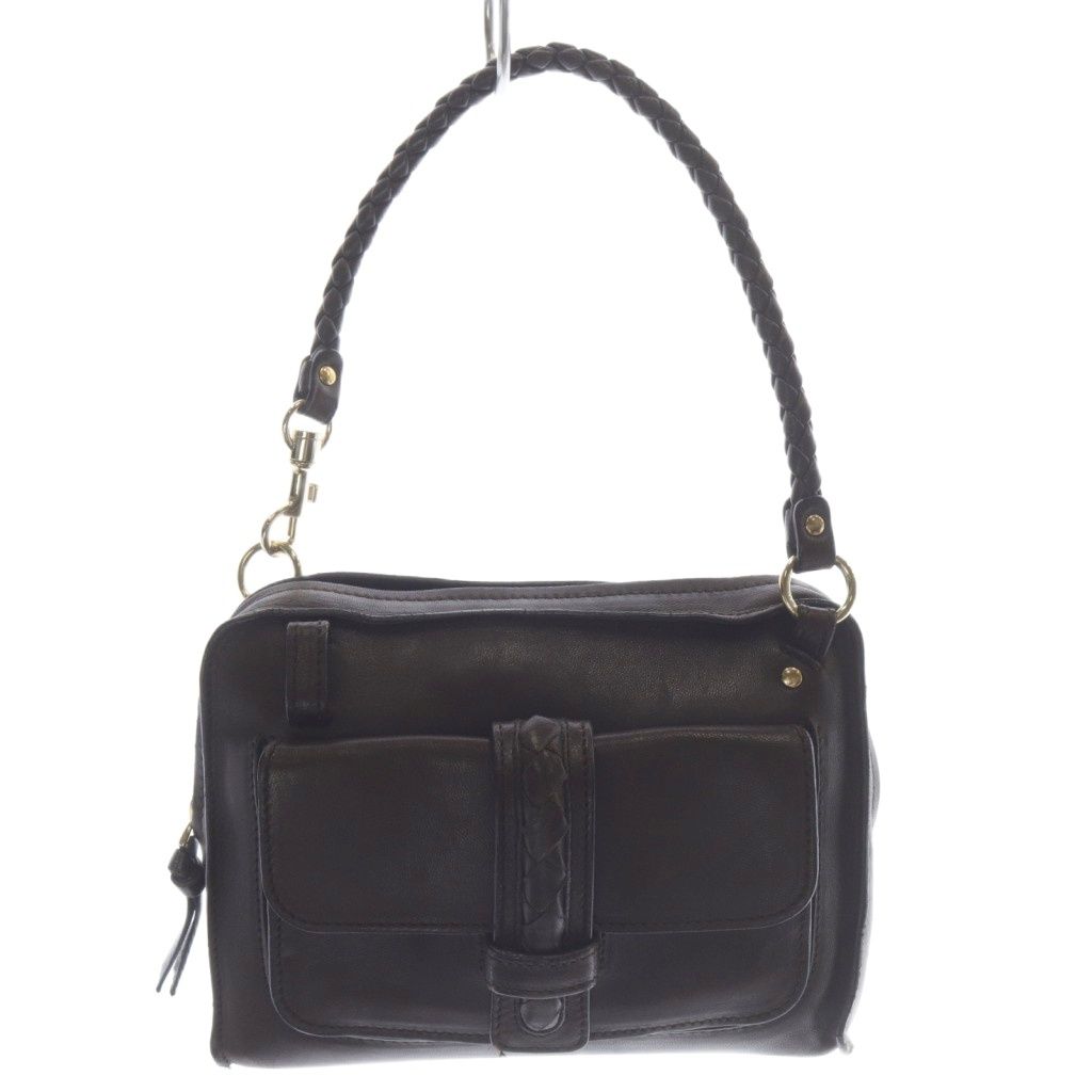 ボッテガヴェネタ BOTTEGA VENETA ハンドバッグ ワンハンドル ミニ レザー ダークブラウン /YO29 ■OH