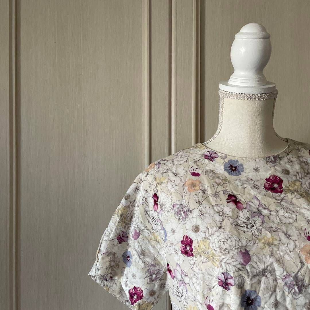 18 AMACA アマカ LIBERTY リバティ ワンピース 花柄 シャツ pink お呼ばれ デート オフィスカジュアル 食事会