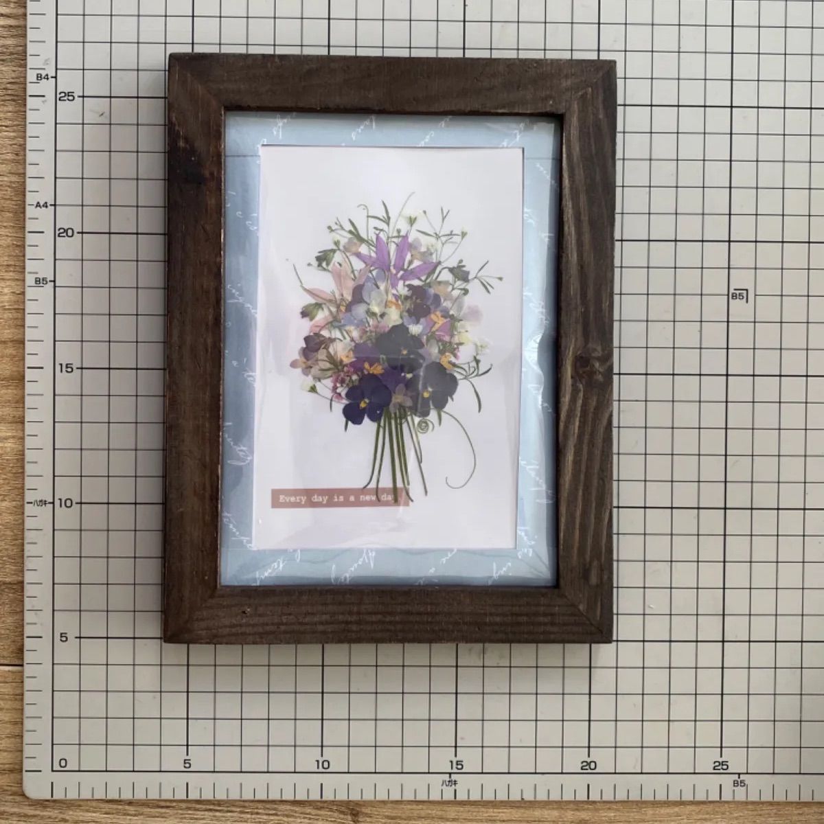 押し花アート〜クレッセントブーケ〜押し花額 絵画 インテリア