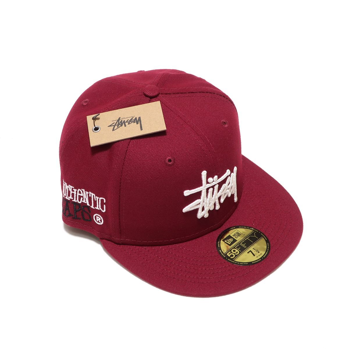 22FW STUSSY AUTHENTIC NEW ERA CAP CARDINAL 7 1/4 (57.7cm) 1311038