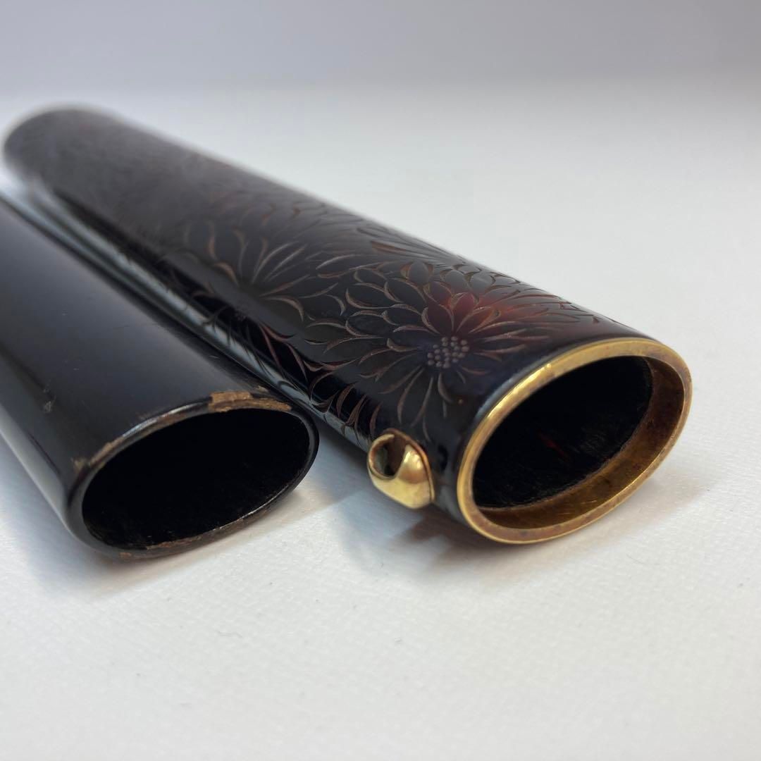 堆黒 金製金具 キセル筒 51g トトチ 本さ5-0517 WWW_IBETON_RU
