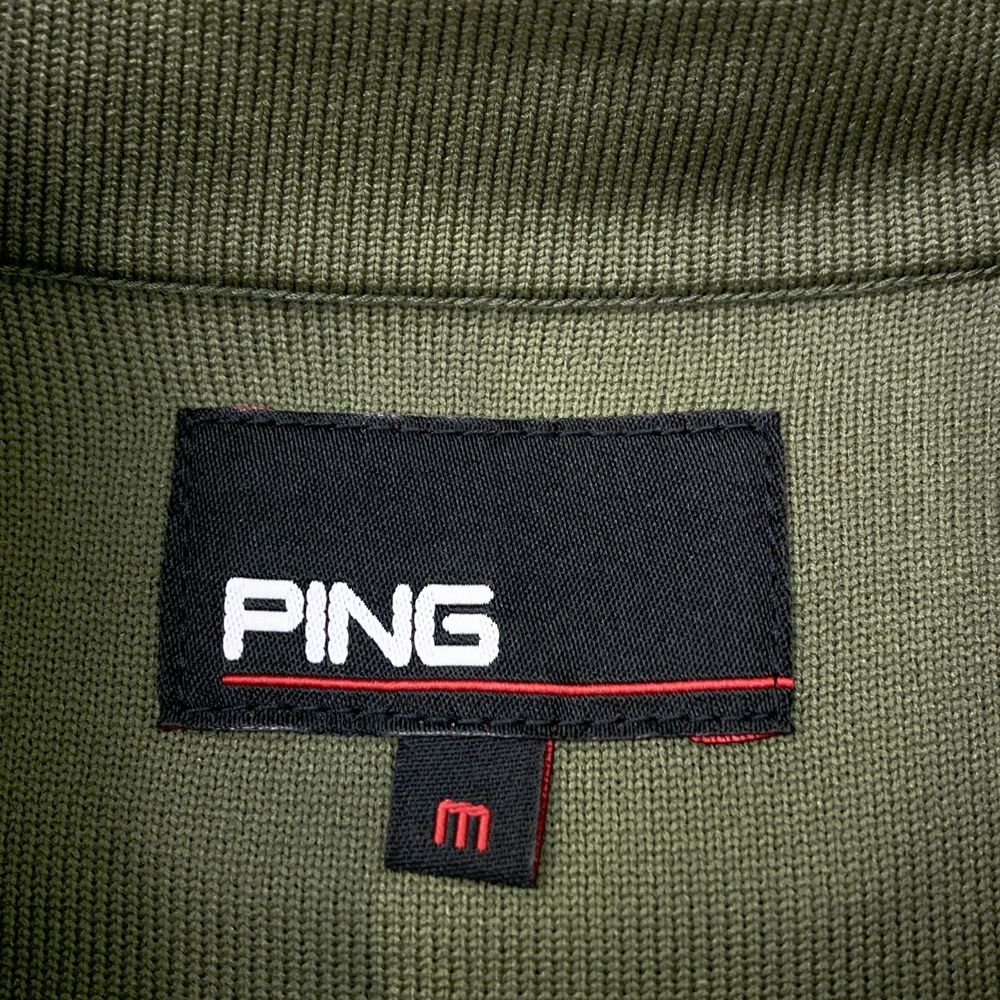サイズ：M PING ピン  ハイネック 半袖ニットセーター  ブラック系 [240101455222] ゴルフウェア メンズ ストスト サイズ：M PING ピン ハイネック 半袖ニットセーター ブラック系