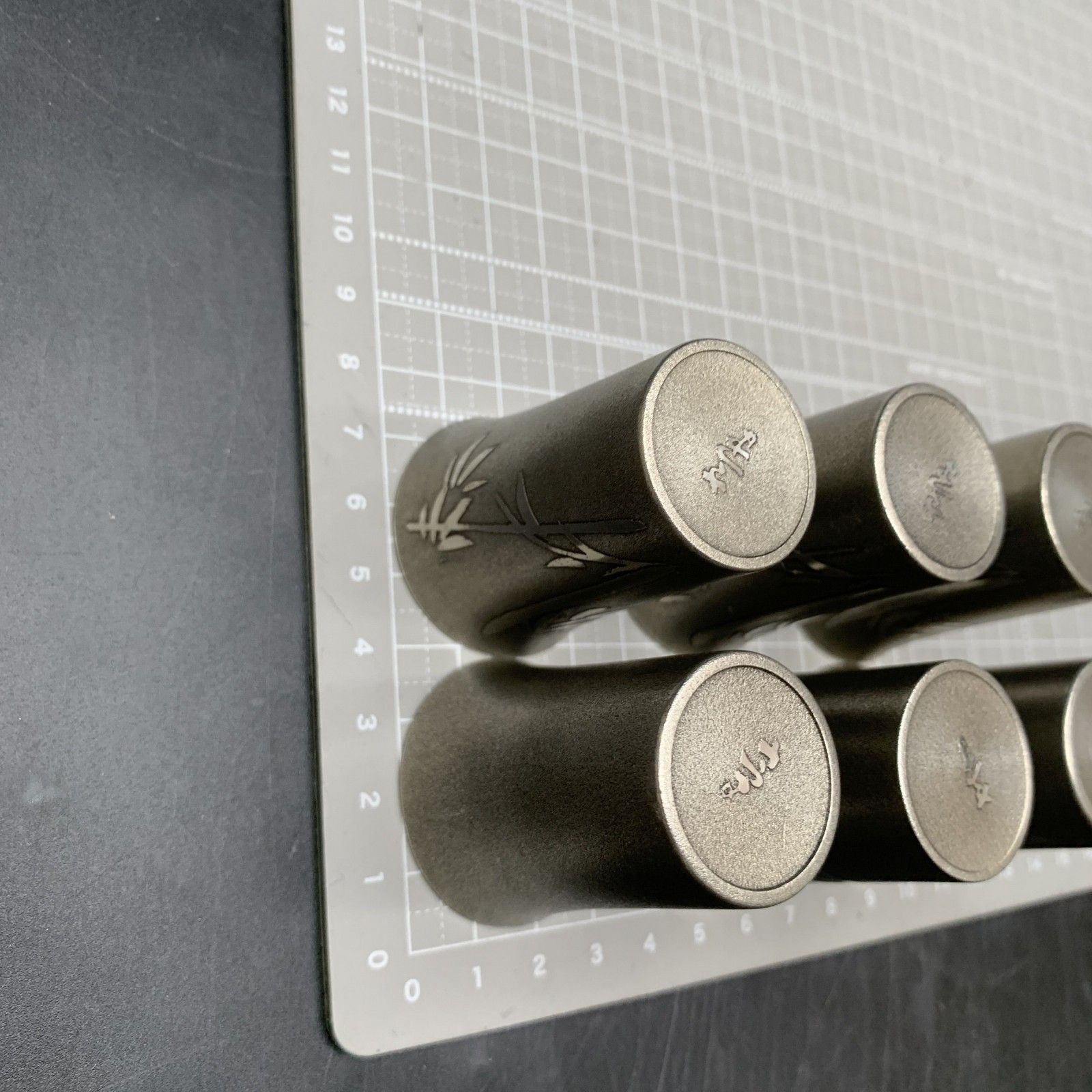 O302 薩摩錫器 本錫 薩摩淺田 竹 酒器 ビアカップ 朝日堂 おちょこ