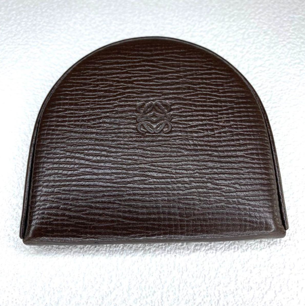 LOEWE コインケース 丸型 小銭入れ ブラウン レザー LOEWE ロエベ