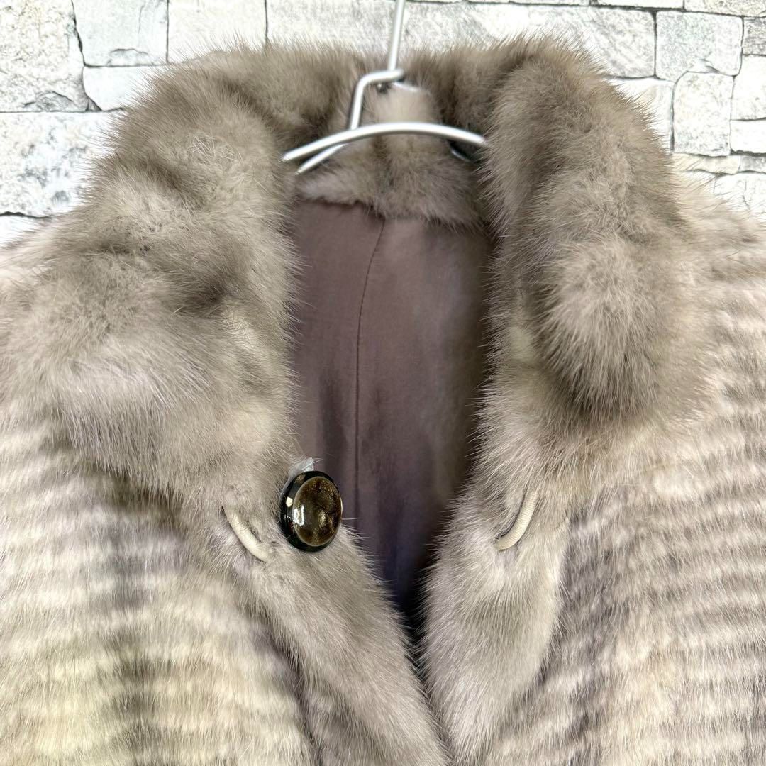 シルバーフォックス リアルファー EMBA エンバ ファーコート 本毛皮