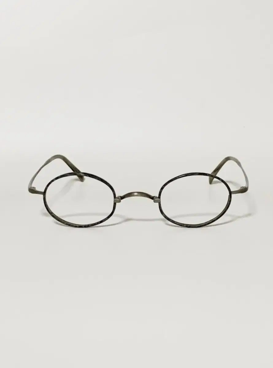 림ロックst 鼻パッドメガネ アンティーク ブラウン ヴィンテージ 1036