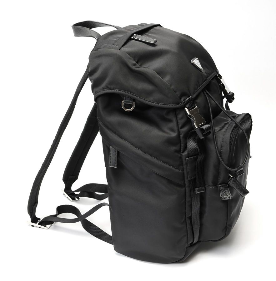 プラダ | PRADA ナイロン サフィアーノレザー バックパック | リュックサック 2VZ135 ナイロン ブラック 商品番号 K-159051